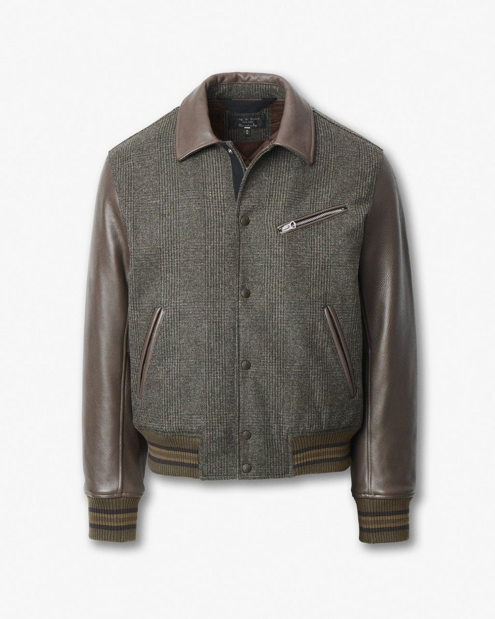 Jeremy British Wool Varsity Jacket Brown - Image 2
