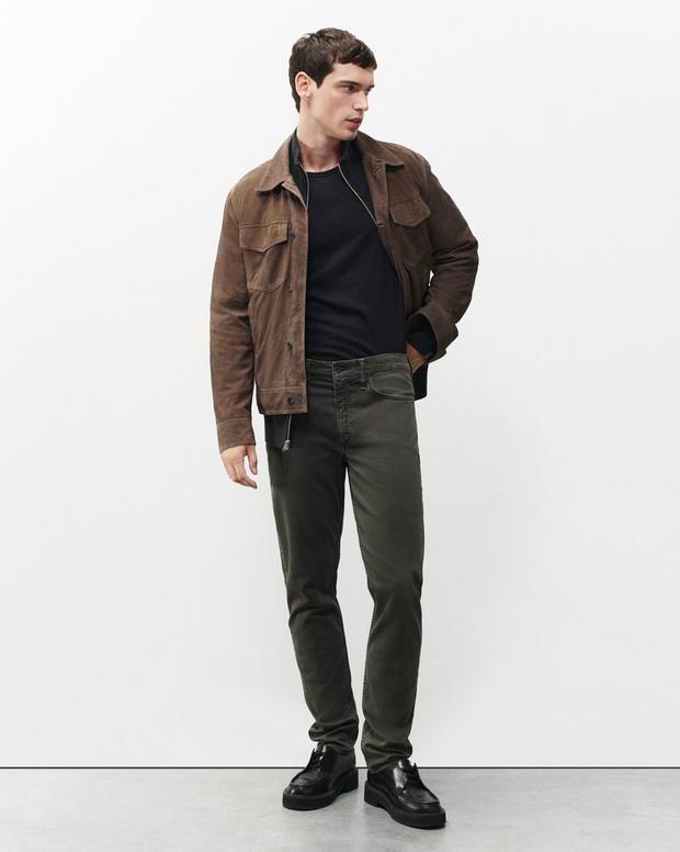 rb Suede Trucker Jacket Light Brown - Image 8