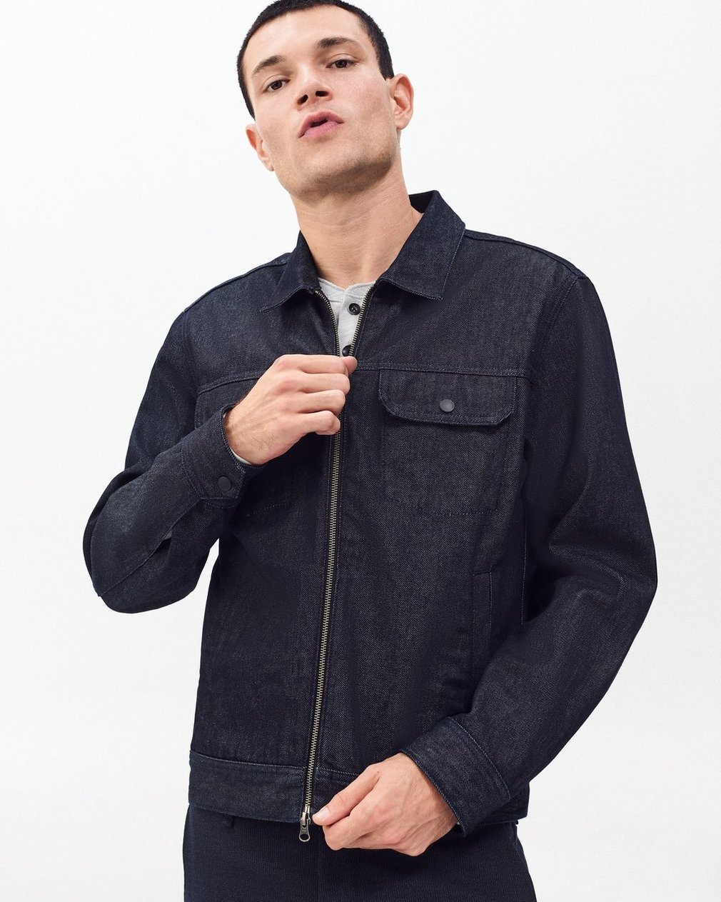 Beau Denim Trucker Jacket Resin Rinse