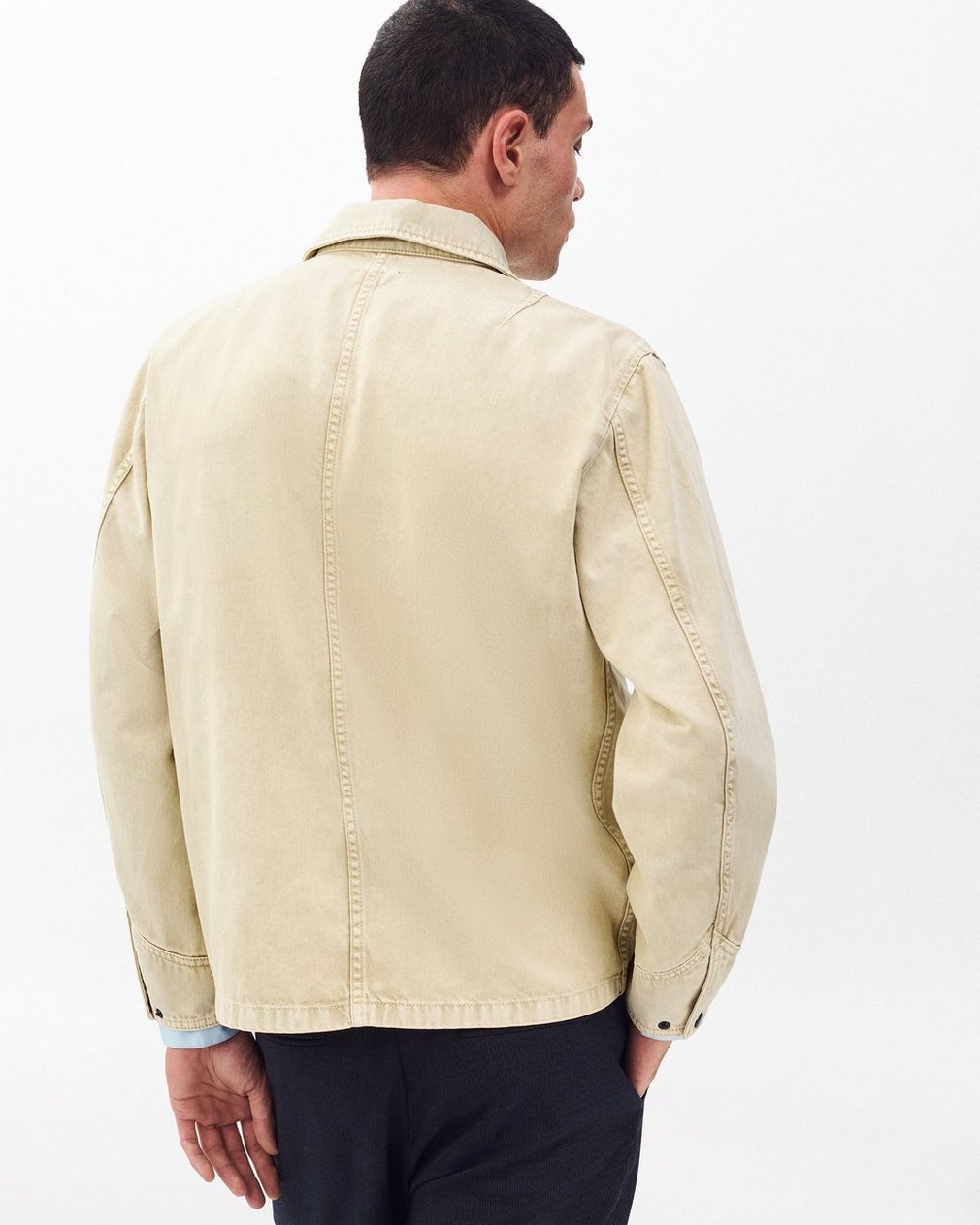 Tribeca Denim Chore Jacket Stone Beige - Image 6