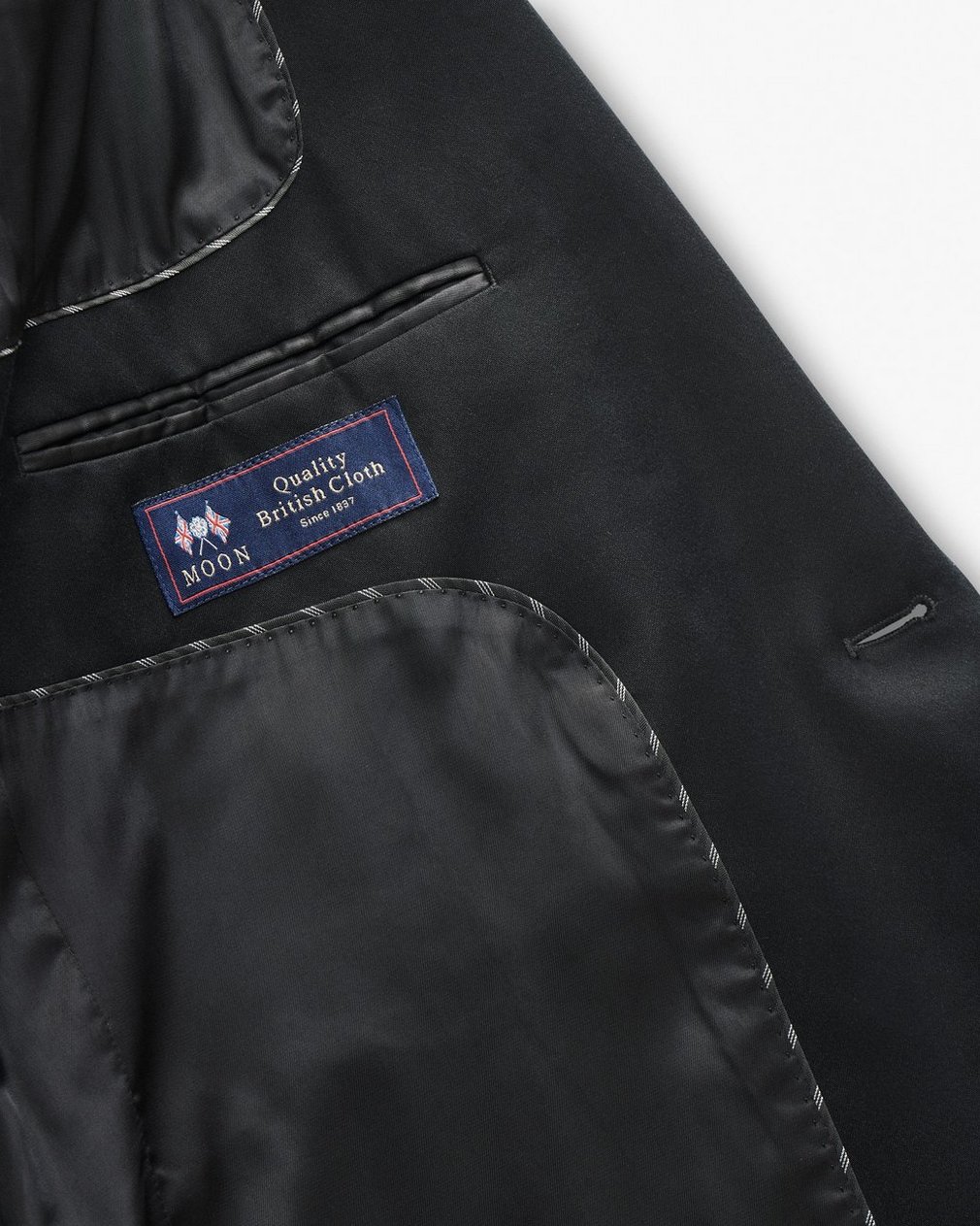 Butler British Wool Tuxedo Jacket Black - Image 7