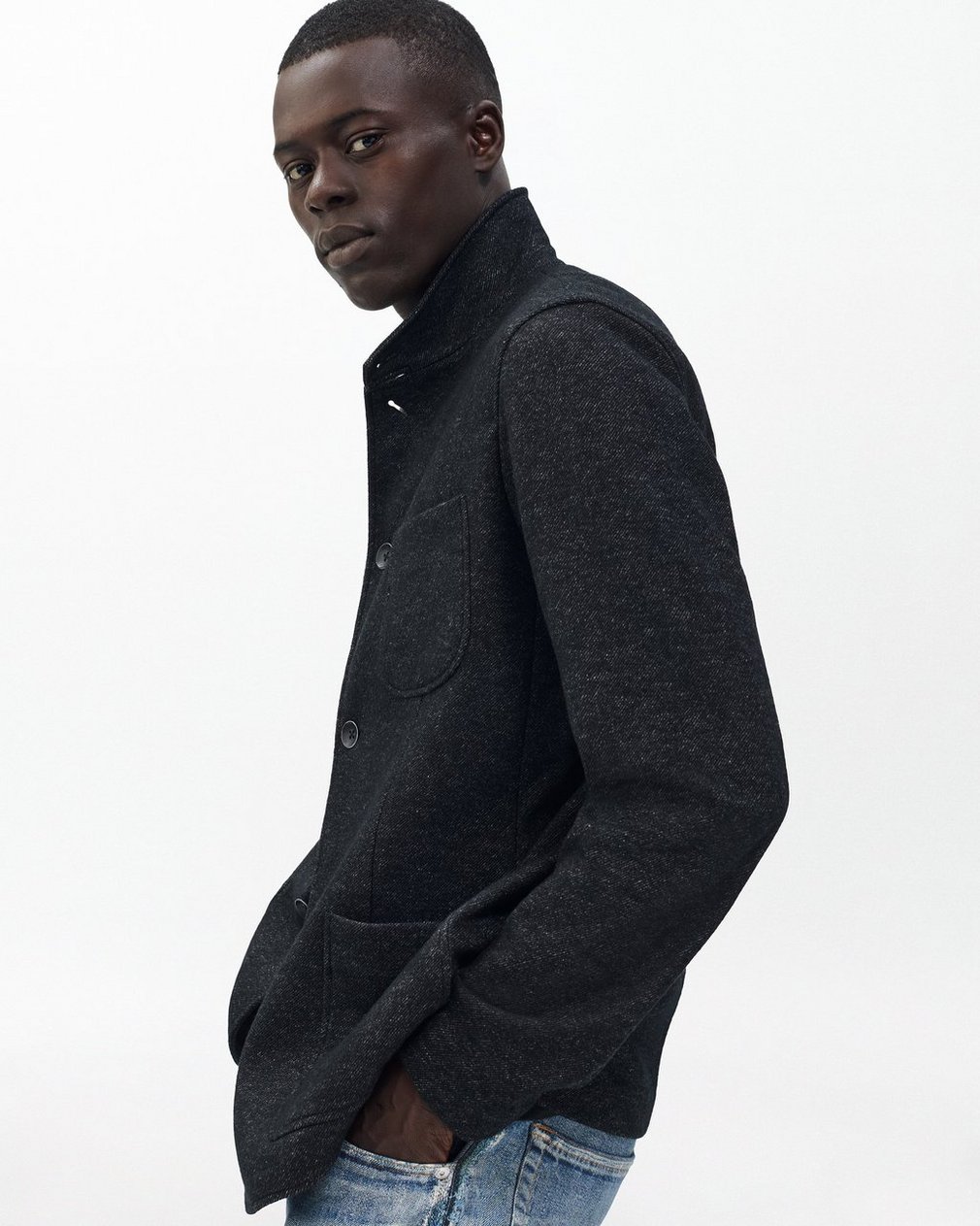Prospect Knit Blazer Dark Grey