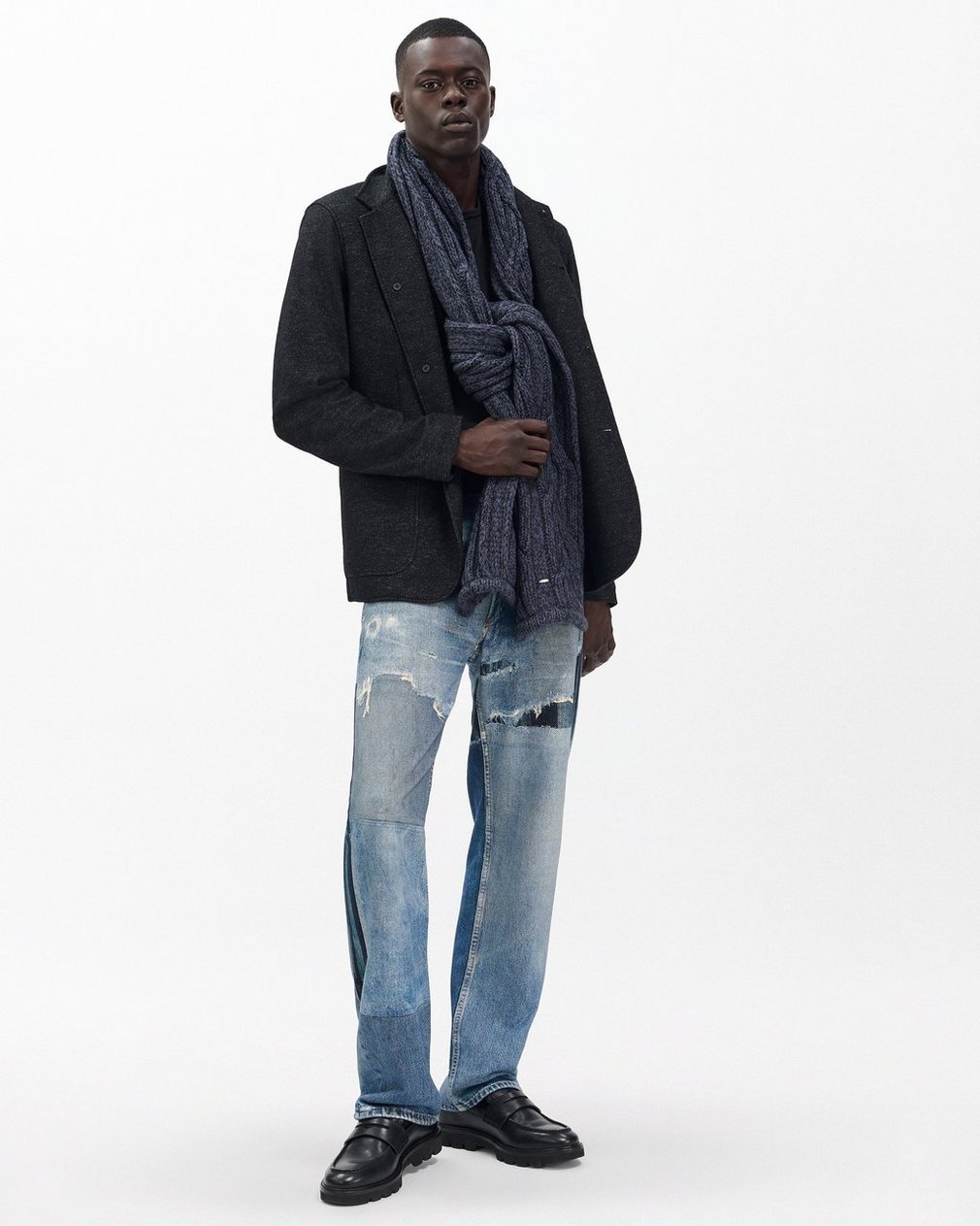Prospect Knit Blazer Dark Grey - Image 3