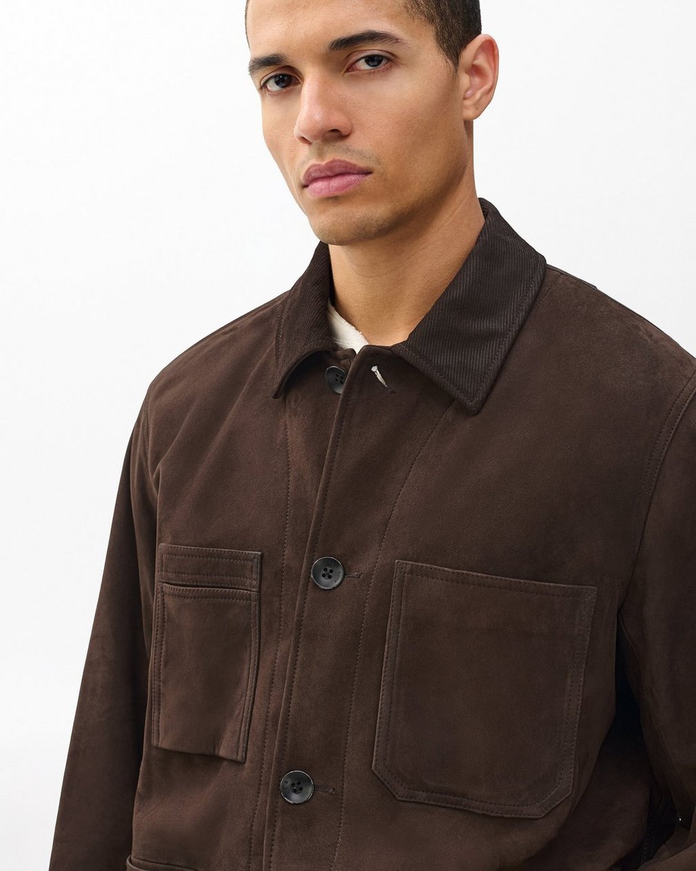 Graham Suede Chore Jacket Brown - Image 4