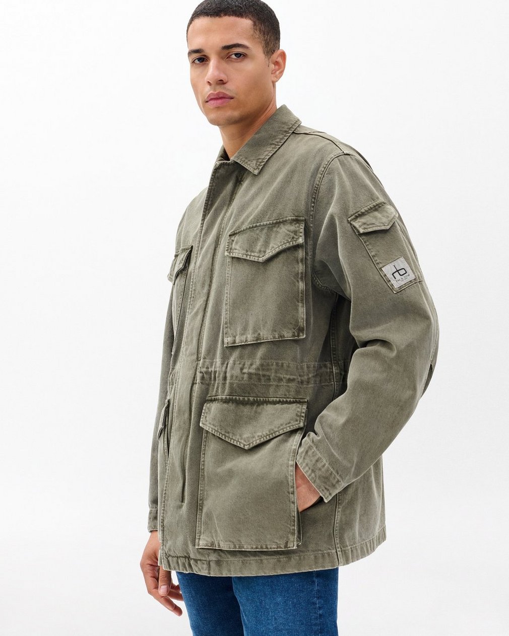 Denim Field Jacket Dark Shadow - Image 4