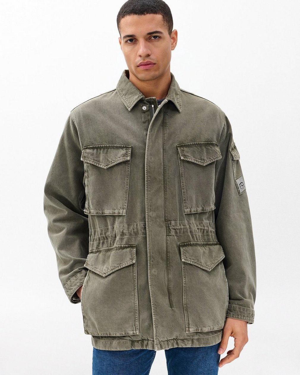 Denim Field Jacket Dark Shadow - Image 5