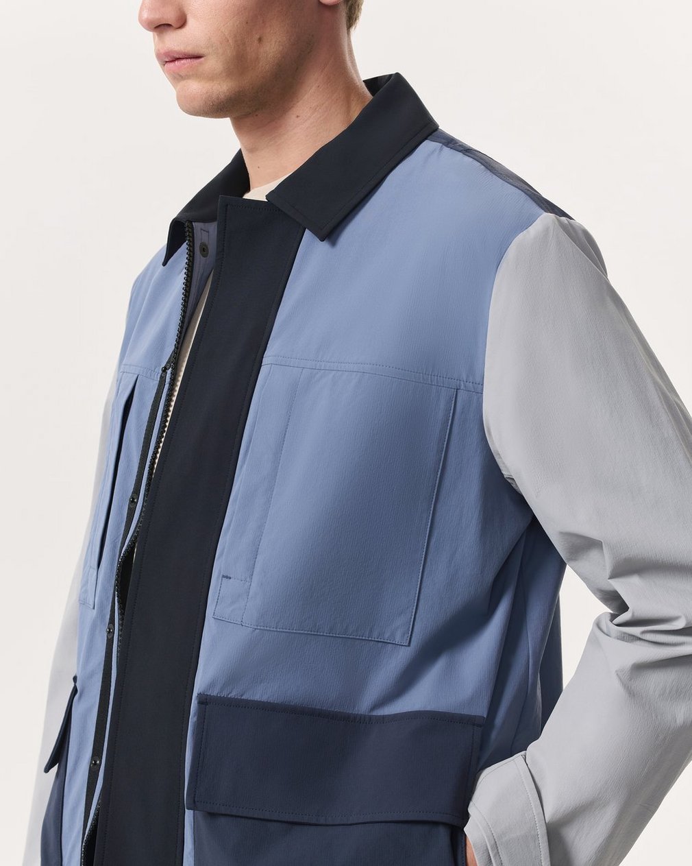 Pace Color-Blocked Chore Jacket Grey Multi - Image 3