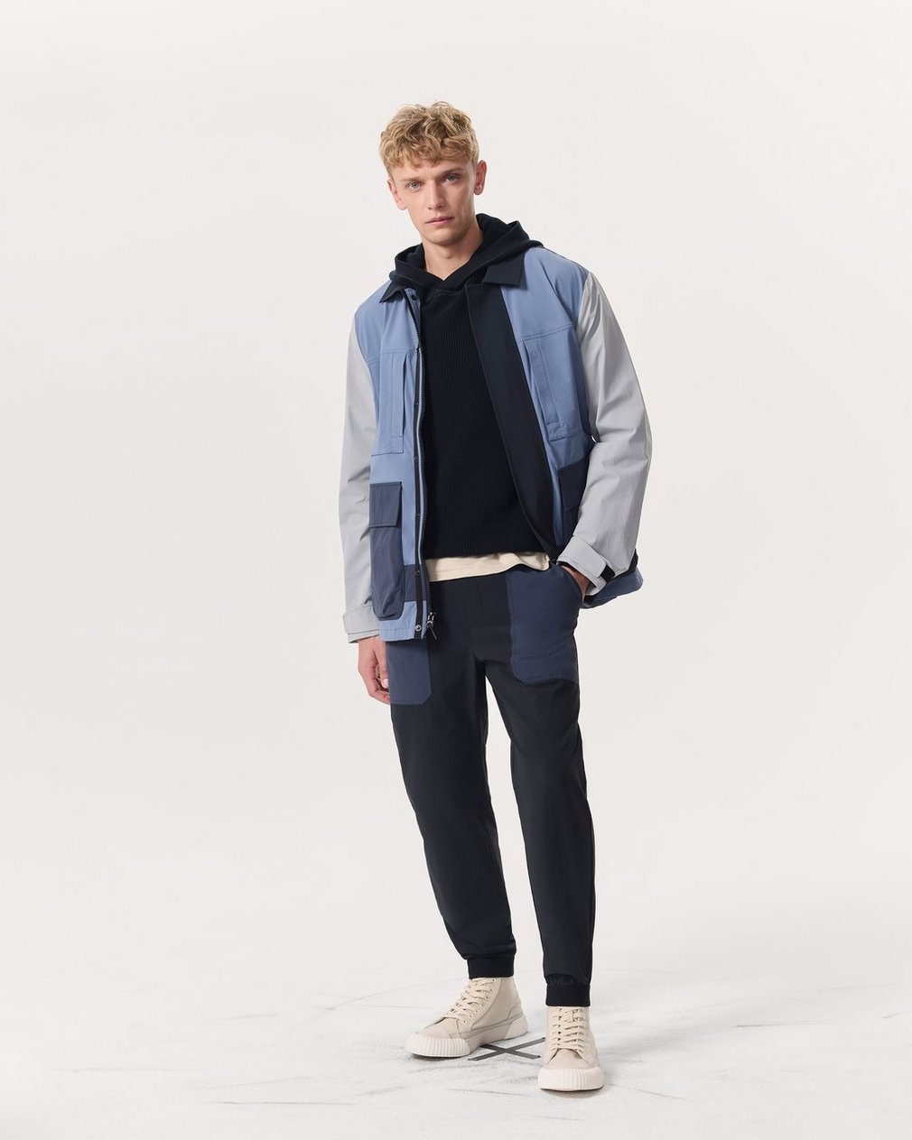 Pace Color-Blocked Chore Jacket Grey Multi - Image 4