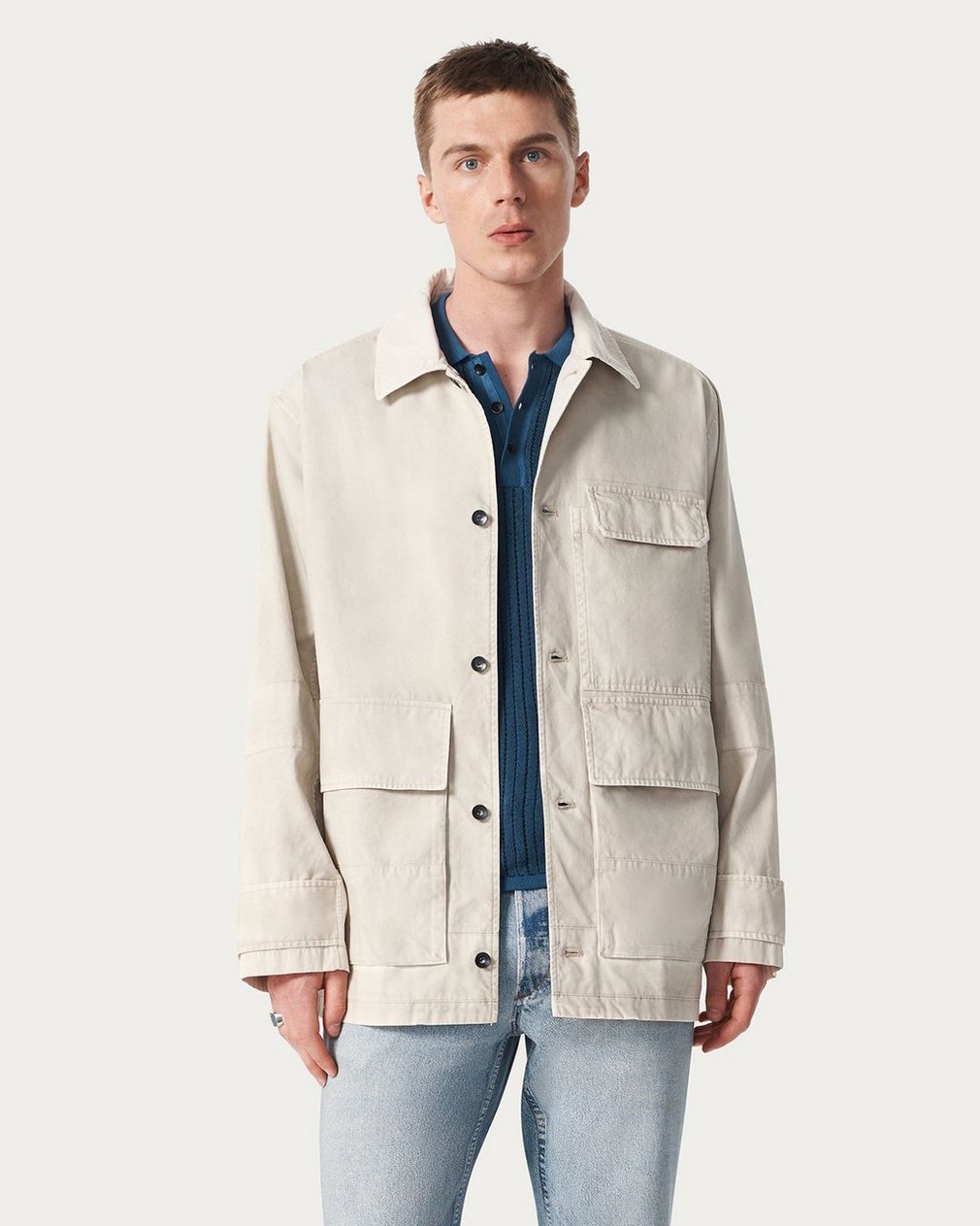Strike Washed Canvas Jacket Chime Grey