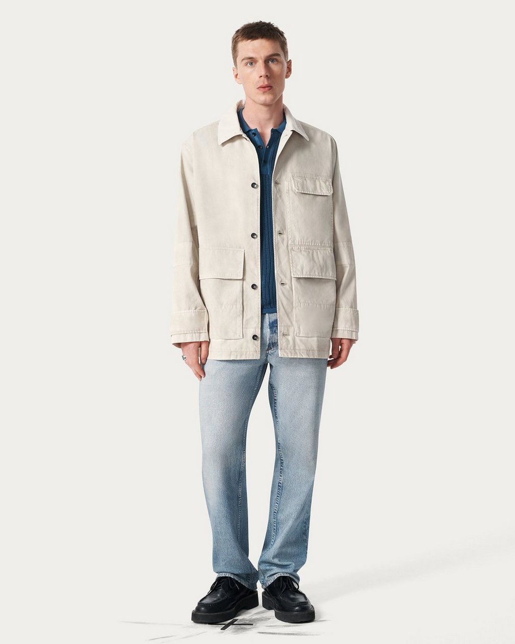 Strike Washed Canvas Jacket Chime Grey - Image 3