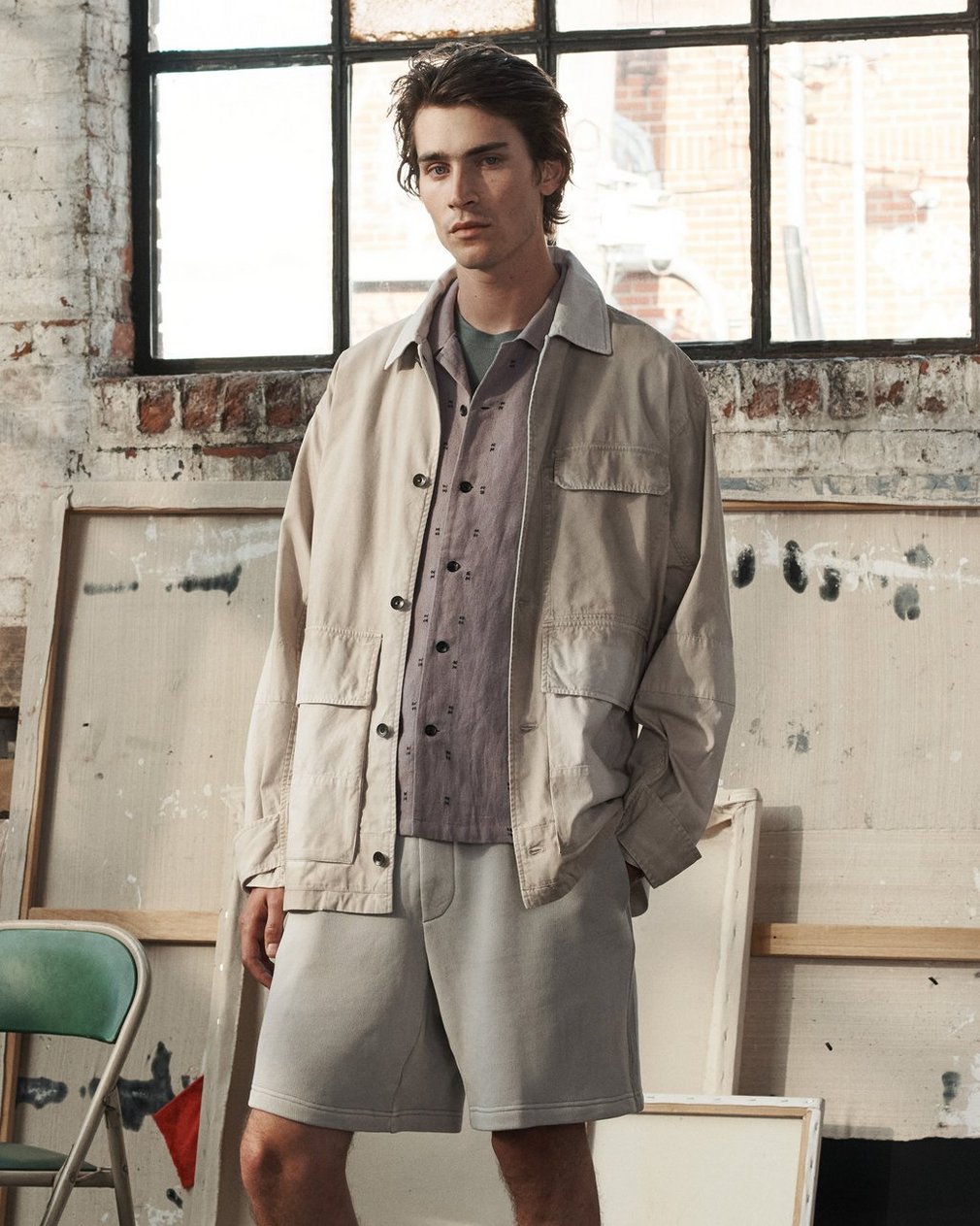 Strike Washed Canvas Jacket Chime Grey - Image 7