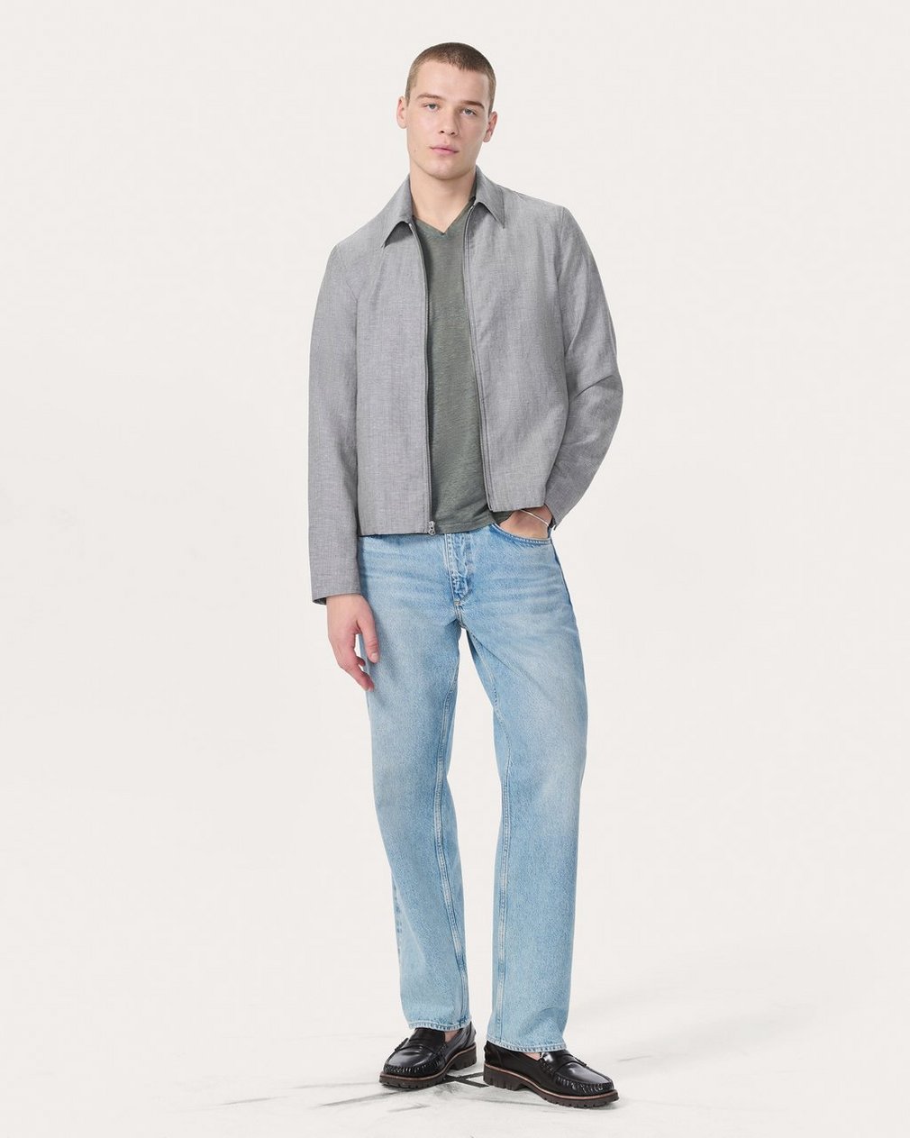 Melrose Wool-Blend Jacket Grey - Image 3