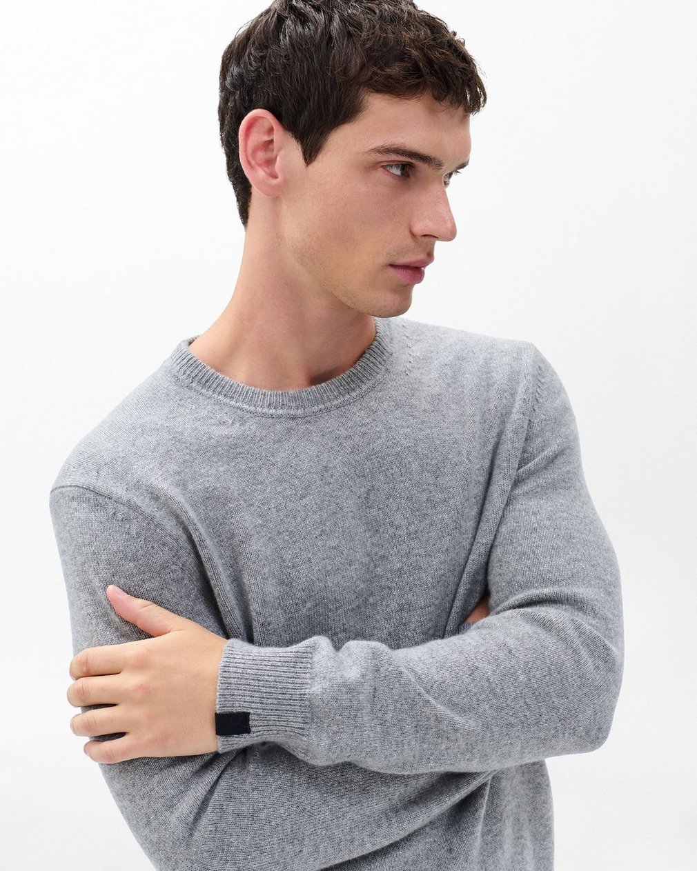 Declan Cashmere Sweater Grey - Image 3