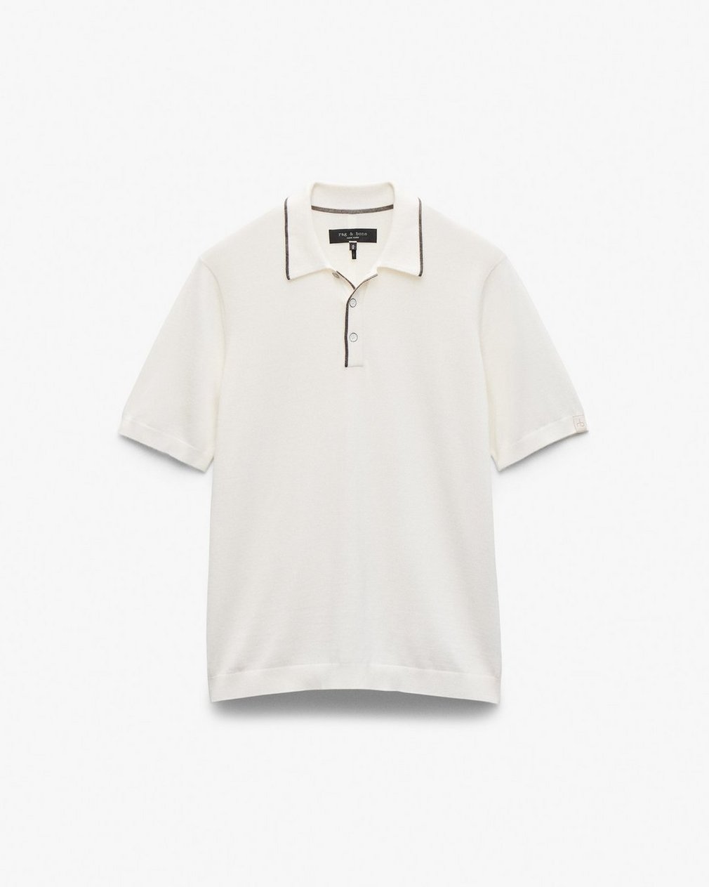 Crawford Wool-Cashmere Knit Polo Ivory - Image 2