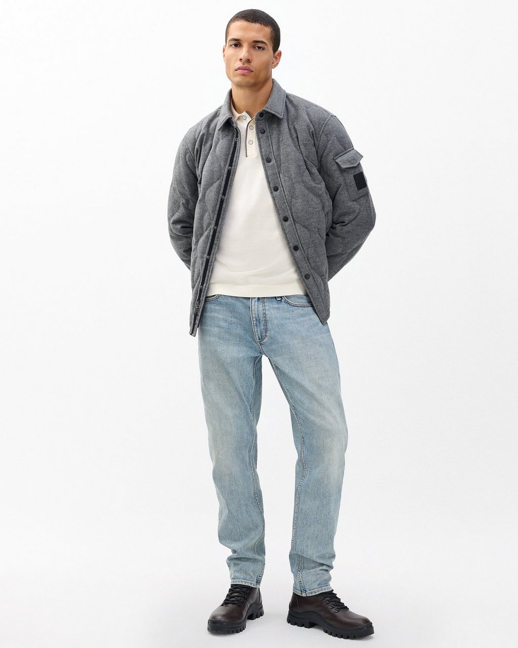 Crawford Wool-Cashmere Knit Polo Ivory - Image 3