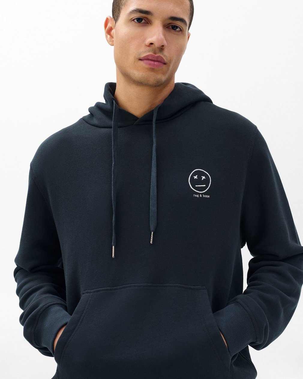 Sour Face Embroidered Hoodie Black - Image 3