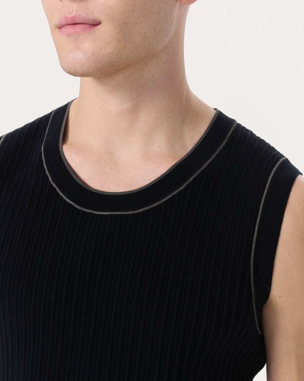 Sanford Knit Tank Top Black - Image 5