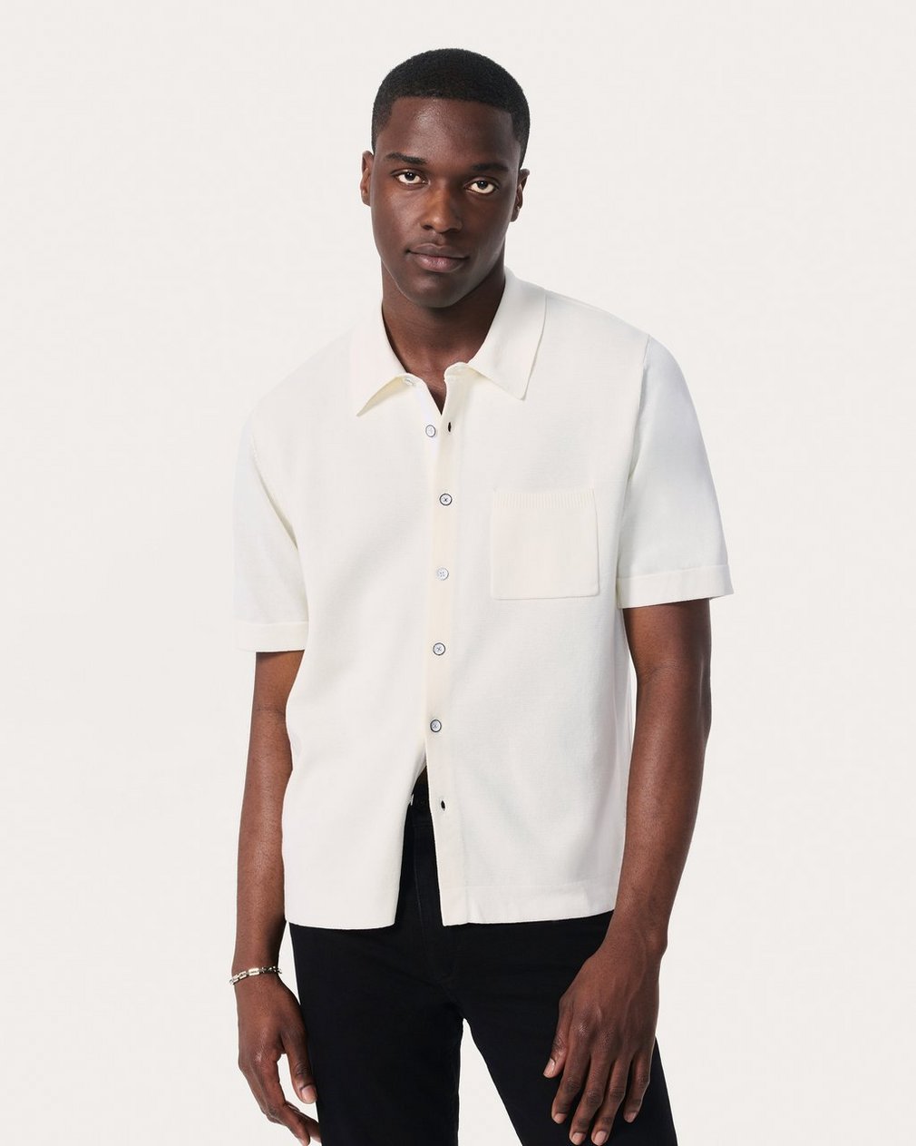Dalton Knit Shirt White