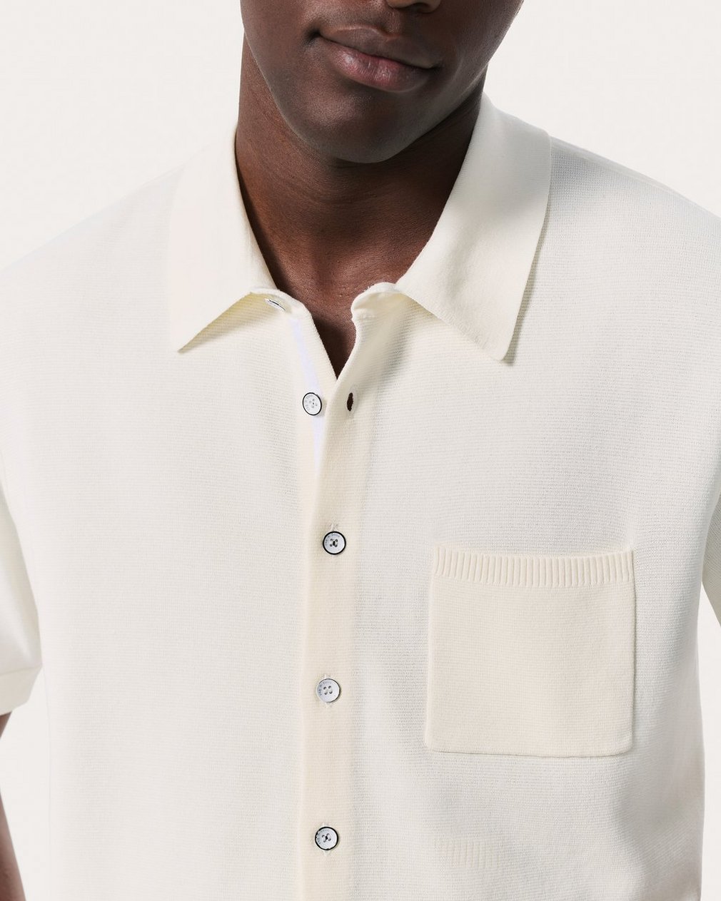 Dalton Knit Shirt White - Image 4