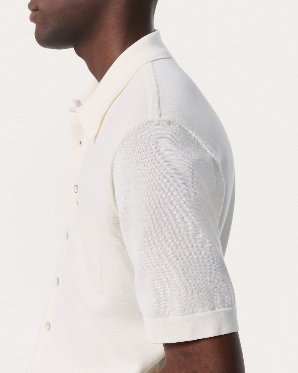Dalton Knit Shirt White - Image 5