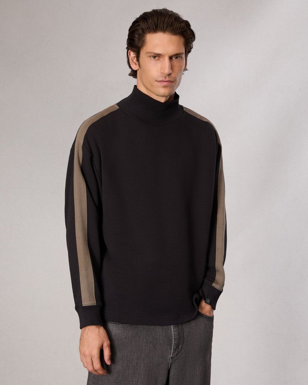 Mockneck Sweatshirt Black - Image 2