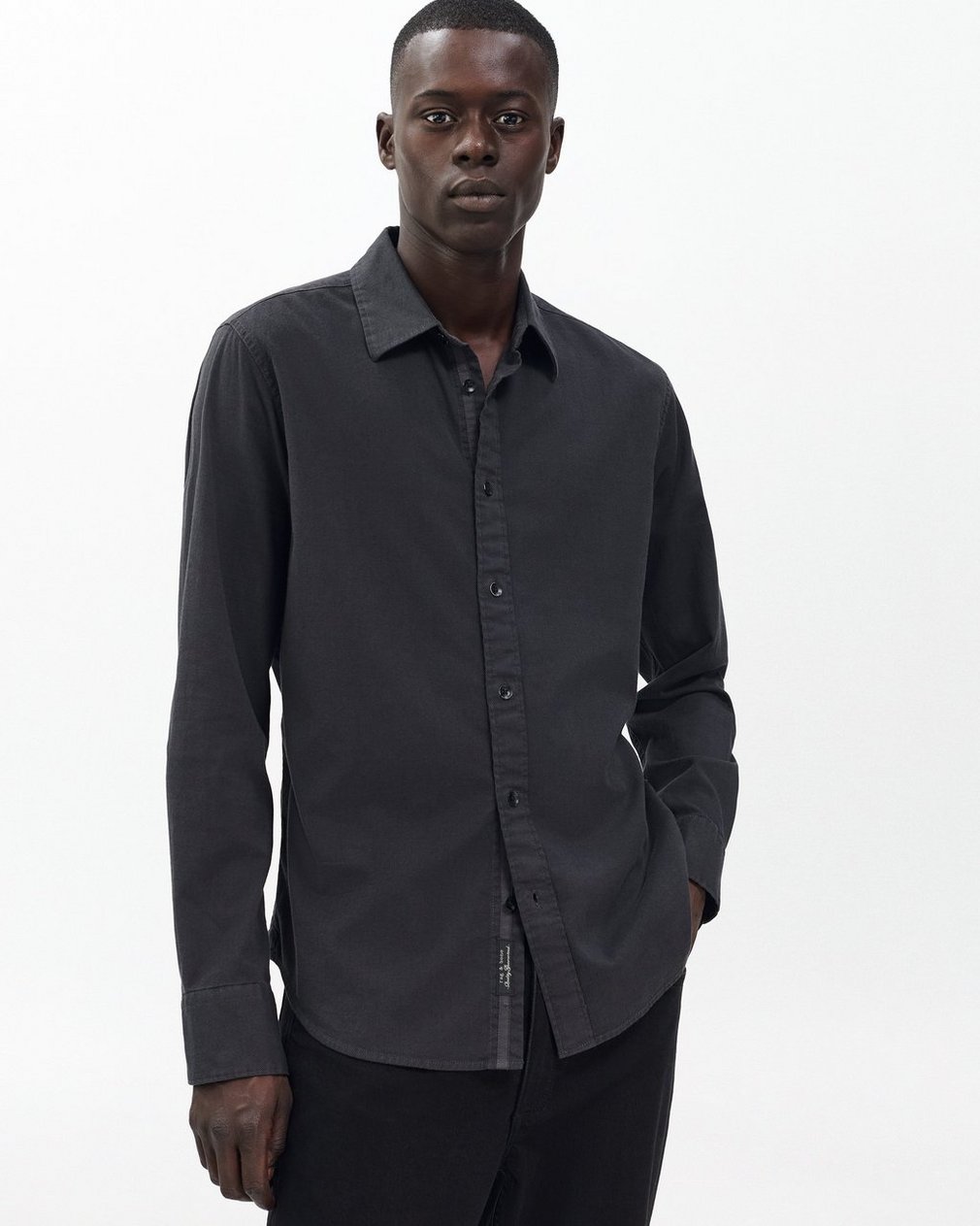 Tomlin Stretch Dobby Shirt Charcoal Grey