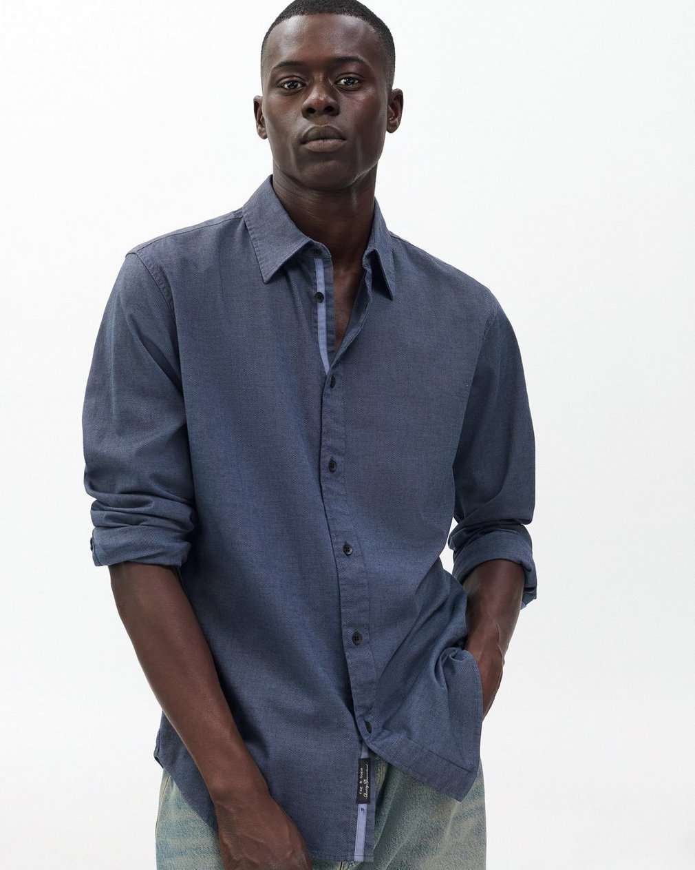 Tomlin Stretch Dobby Shirt Shark Blue