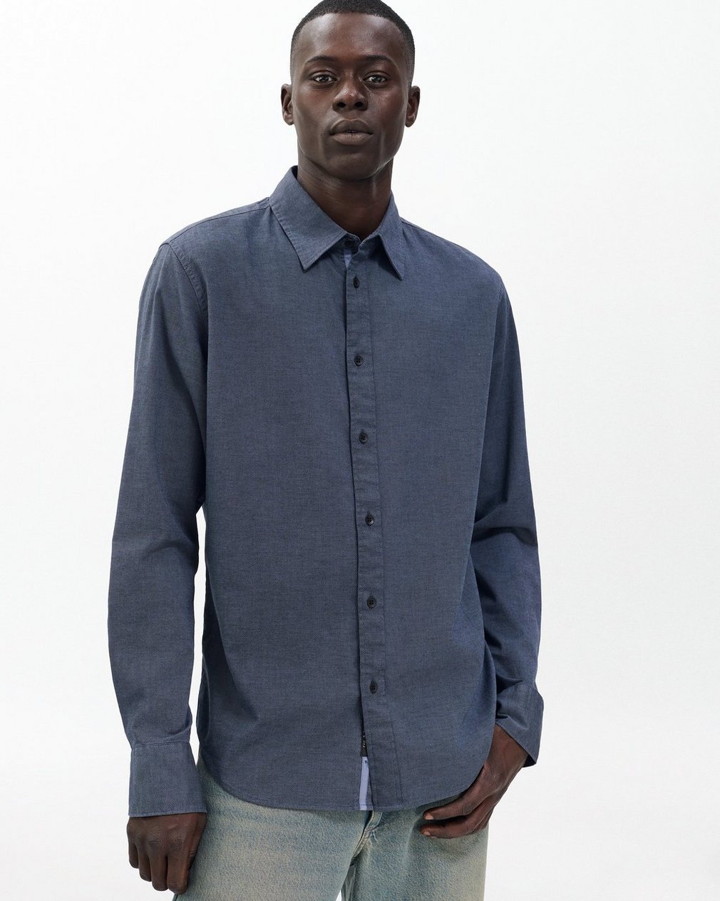 Tomlin Stretch Dobby Shirt Shark Blue - Image 5