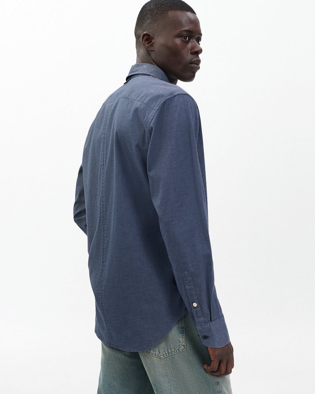 Tomlin Stretch Dobby Shirt Shark Blue - Image 6