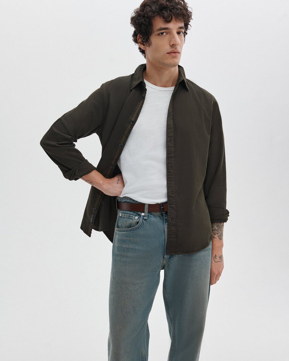 Tomlin Stretch-Cotton Dobby Shirt Army