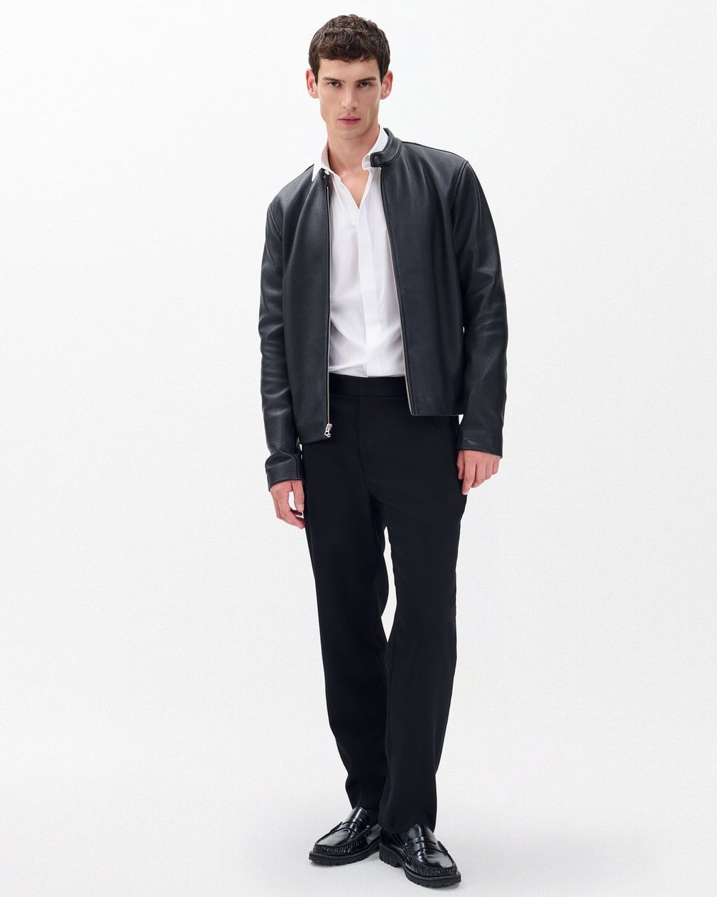Patrick Poplin Tuxedo Shirt White - Image 2