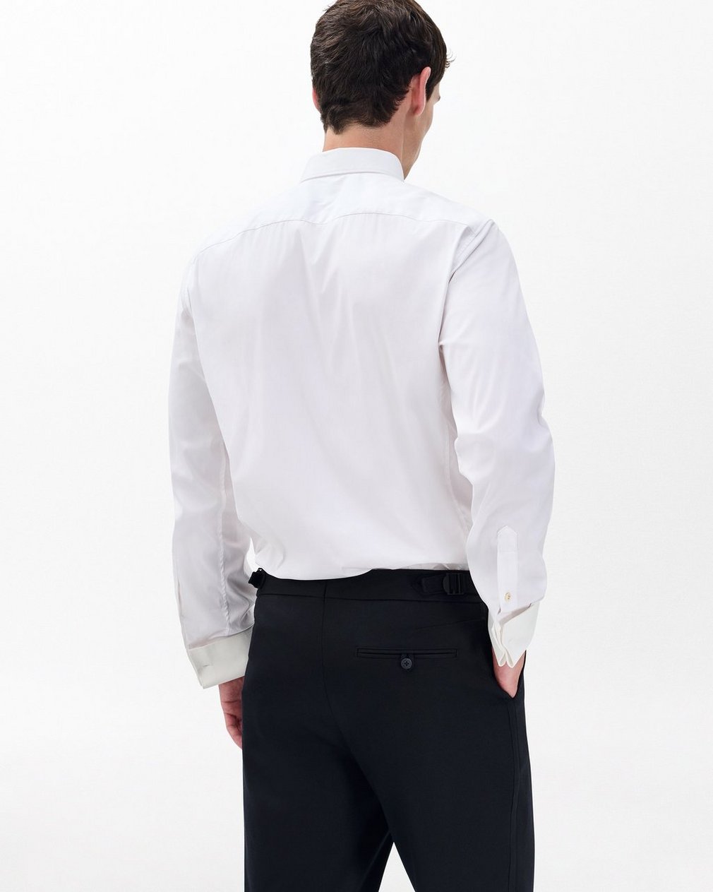 Patrick Poplin Tuxedo Shirt White - Image 5