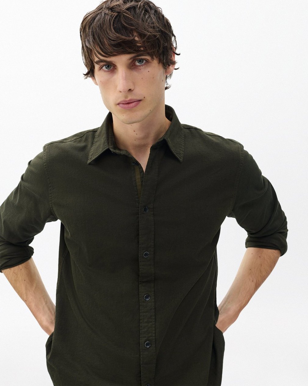 Tomlin Stretch Dobby Shirt Forest Green