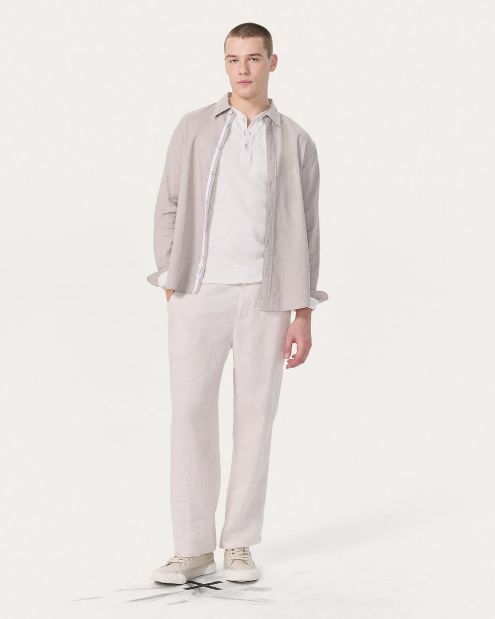 Finch Linen-Blend Shirt Chime Grey - Image 3