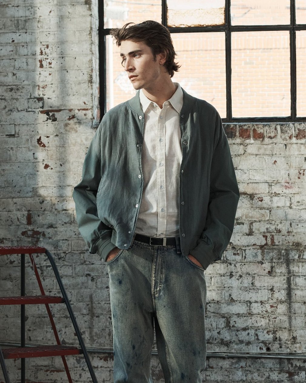 Finch Linen-Blend Shirt Chime Grey - Image 7