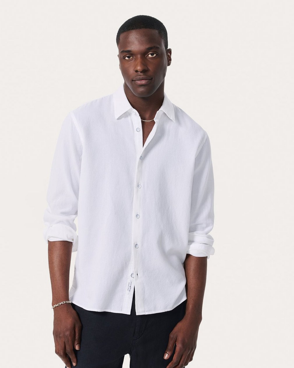 Dalton Canvas Shirt White