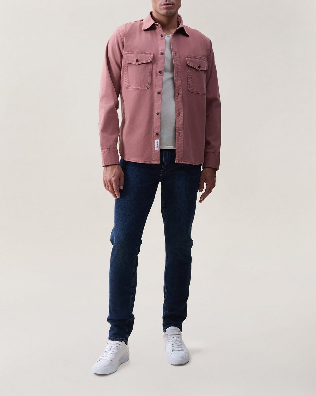 Jack Cotton-Blend Shirt Washed Rose