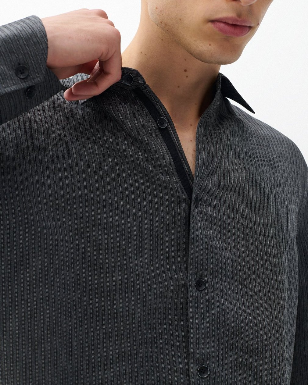 Dalton Geo Patterned Shirt Grey - Image 5