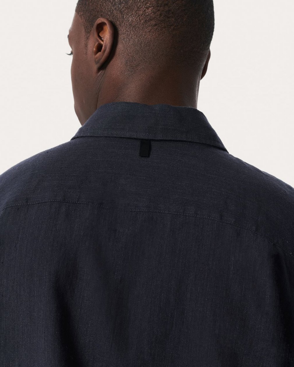 Finch Linen-Blend Shirt Black - Image 5