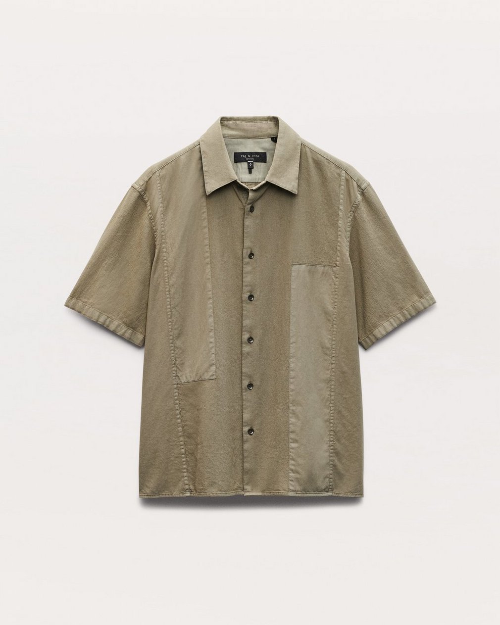 Dalton Patchwork Shirt Burnt Olive - Image 2