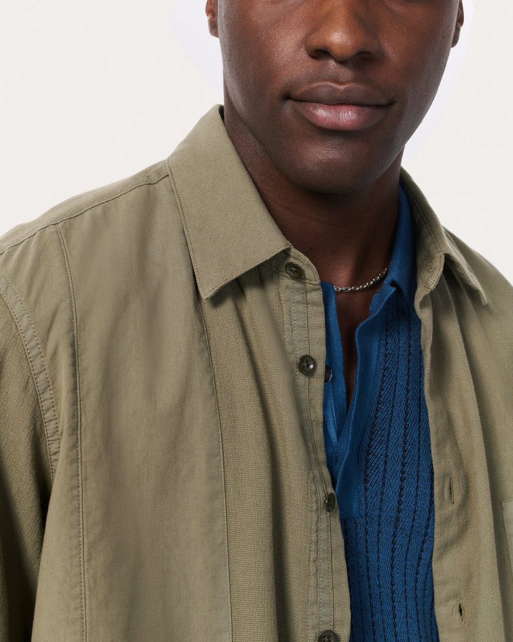 Dalton Patchwork Shirt Burnt Olive - Image 4