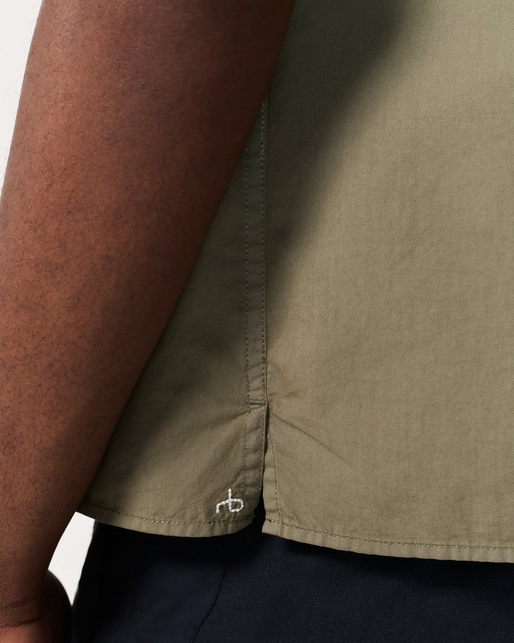 Dalton Patchwork Shirt Burnt Olive - Image 5