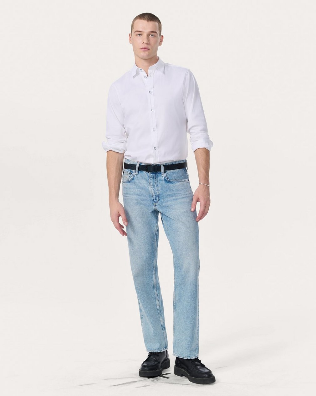 Patrick Poplin Shirt White - Image 3