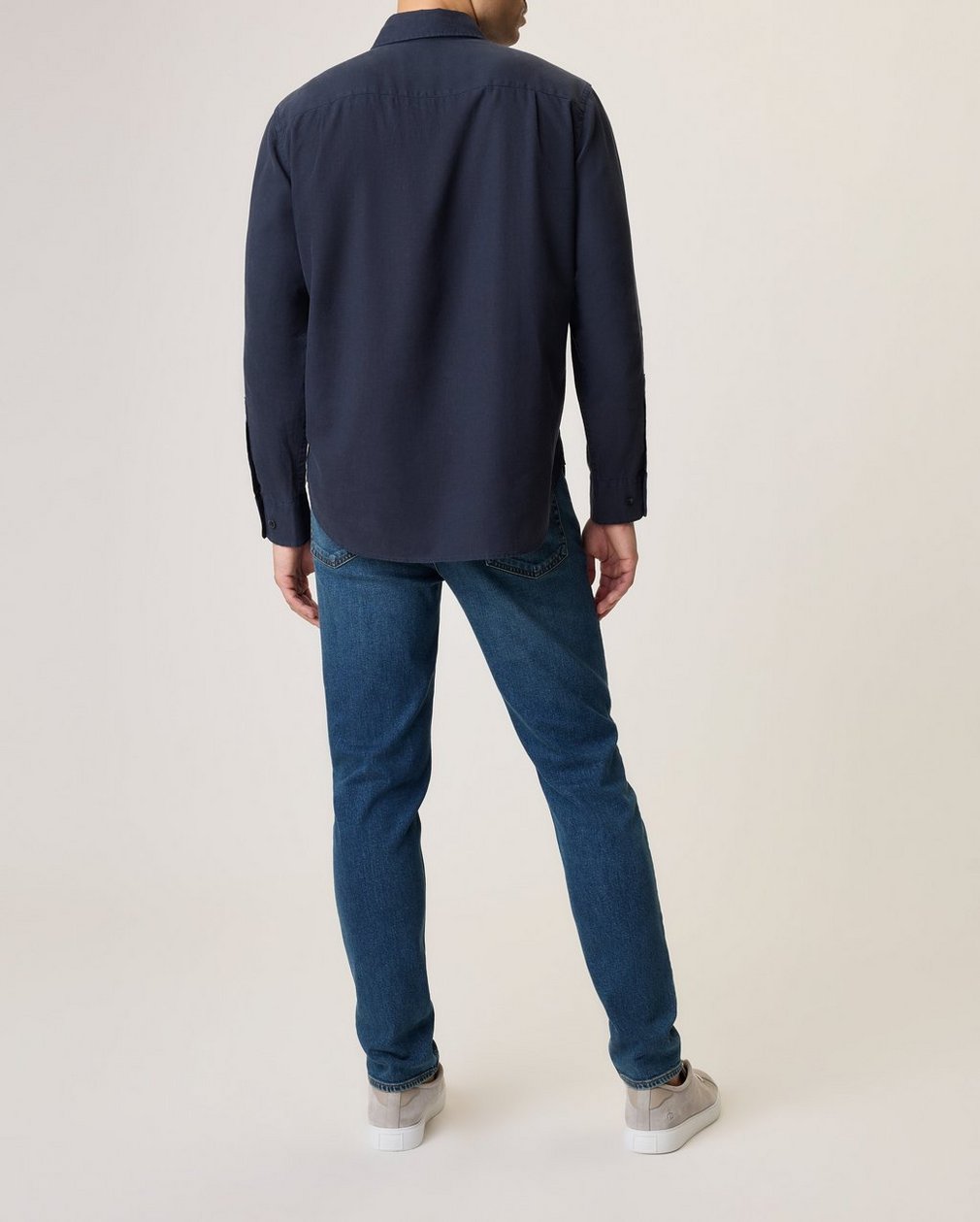 Griffin Hemp-Cotton Shirt Navy - Image 2