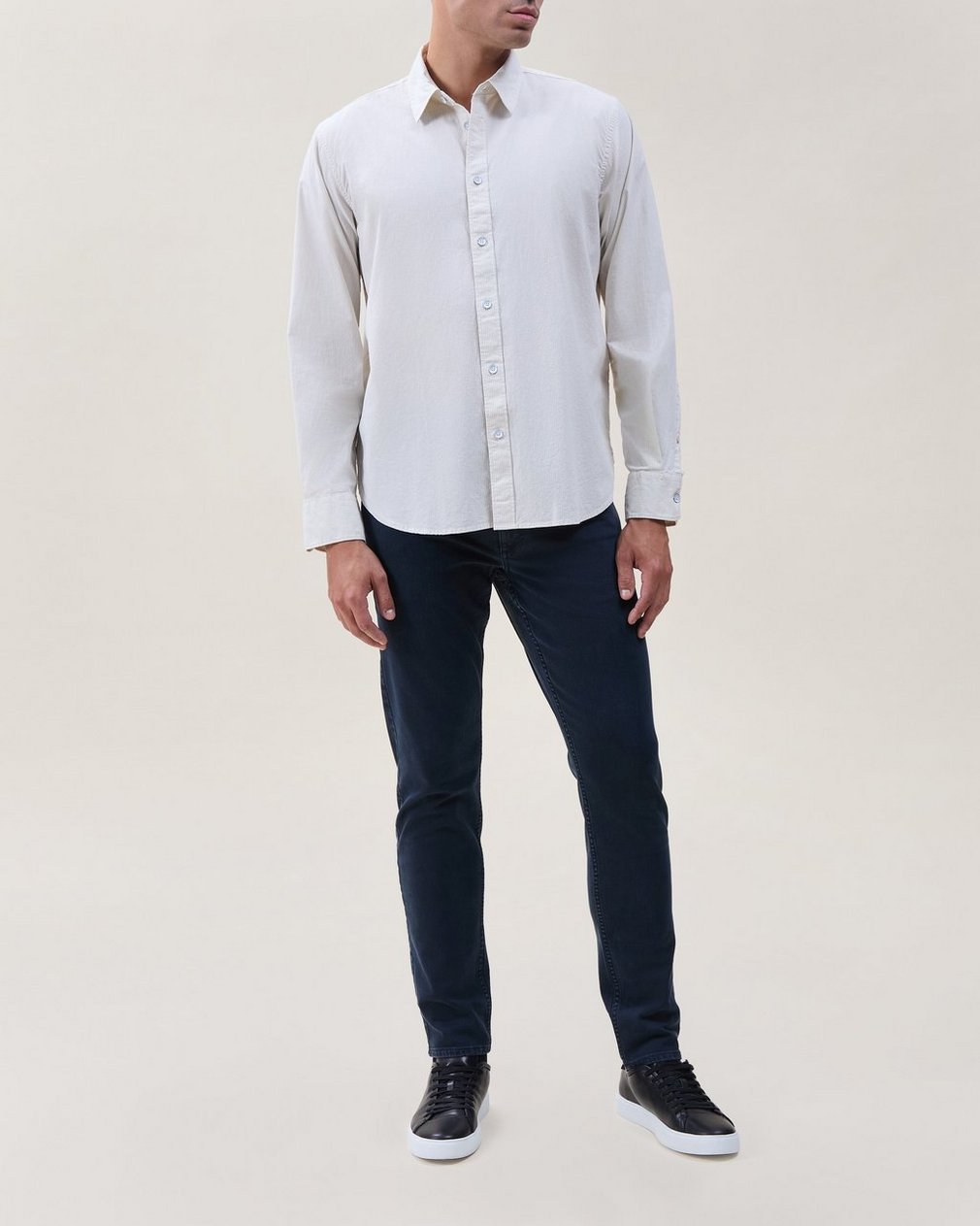 Griffin Poplin Striped Shirt White Multi