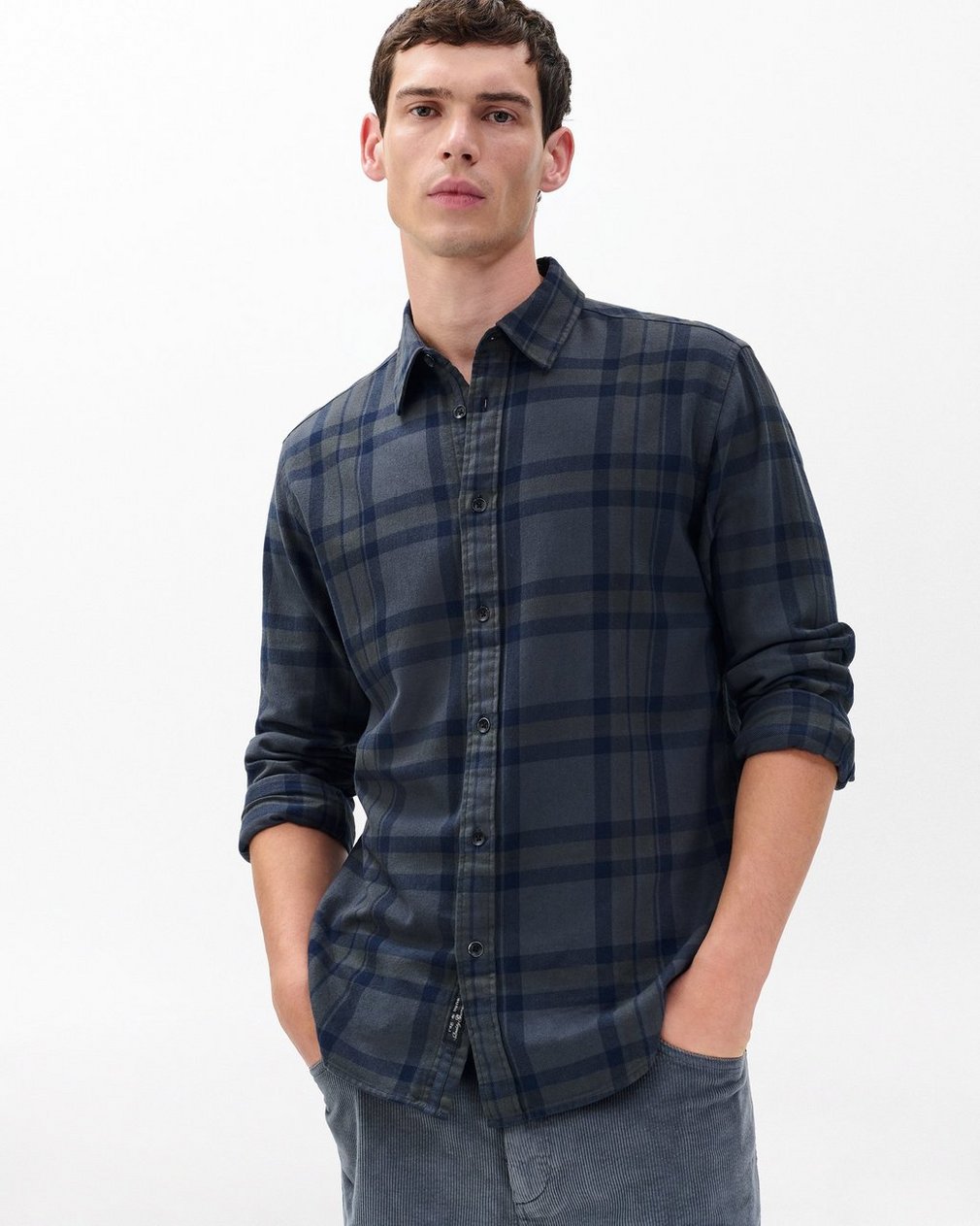 Tomlin Plaid Flannel Shirt Ombre