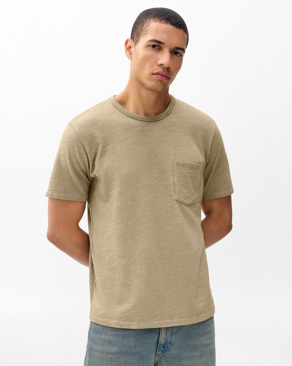 Washed Classic Flame T Shirt Sage - Image 2