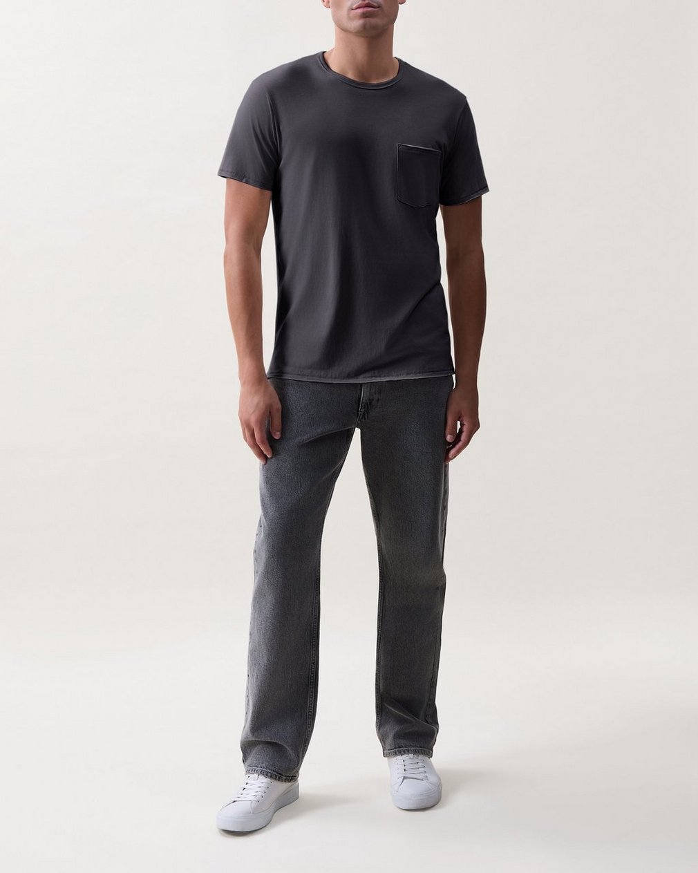 Matthew Pocket T Shirt Dark Grey