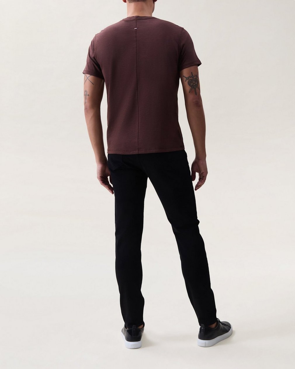 Classic Slub Cotton Henley Espresso - Image 2