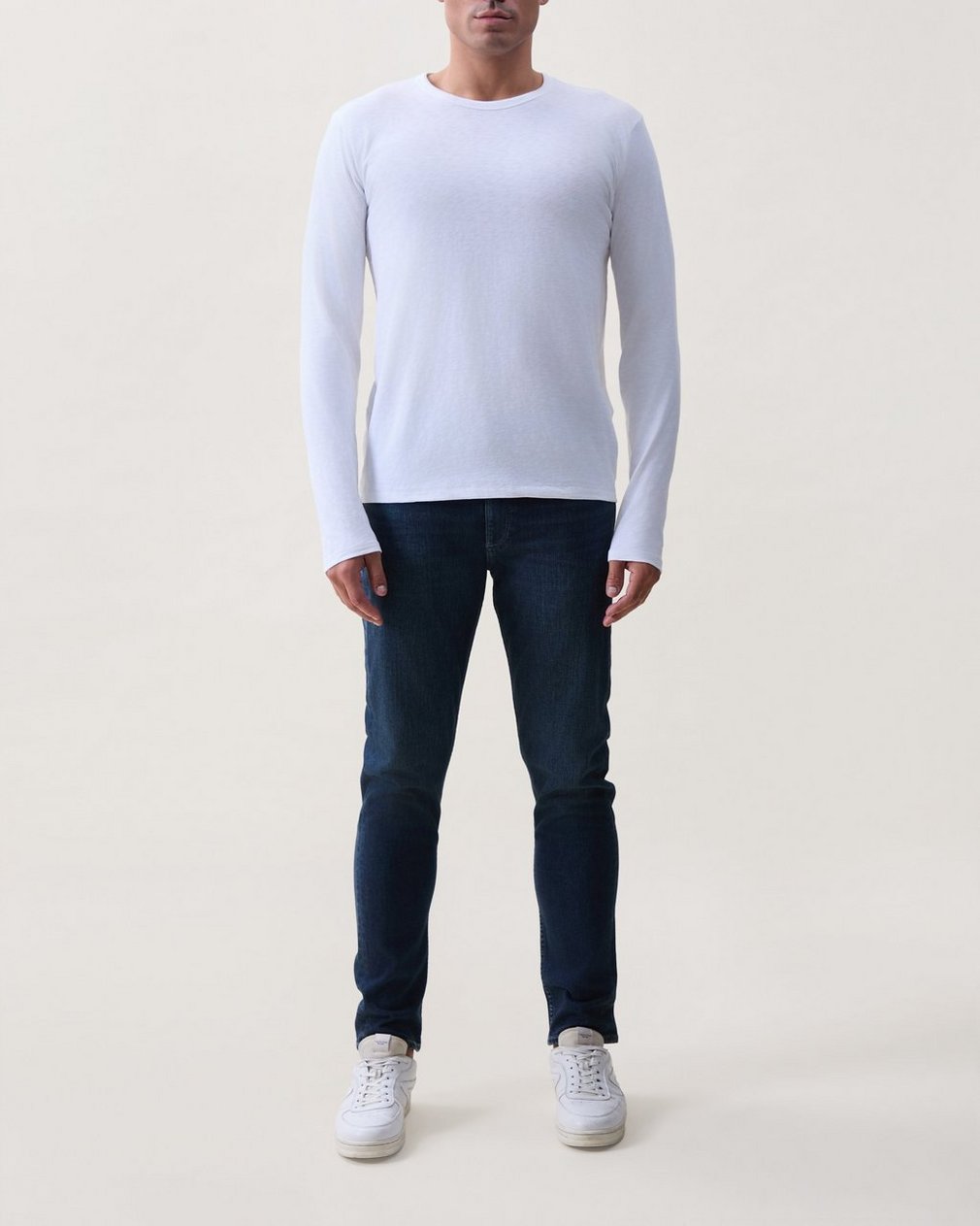 Classic Slub Cotton Long-Sleeve T Shirt Pale Pine